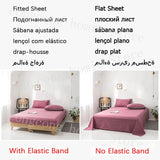 elvesmall  Bubble Yarn Fabric AB Double-sided Bedding Set Soft Double Duvet Cover Set with Sheets Comfortable Breathable Bedding Sets