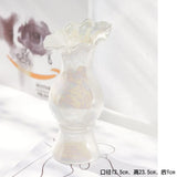 elvesmall  Ins Light Luxury Pearl White Nordic Simple Ceramic Dried Flower Vase Home Living Room Art Decoration Flower Arrangement