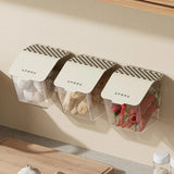 elvesmall Wall Mounted Storage Box Kitchen Storage Basket Transparent Vegetable Storage Box Spice Organizer Wall Mounted Food Container