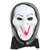 elvesmall Halloween Creepy Devil Mask Screaming Terror Scary Ghost Face Head Mask Horror Squealing Grimace Mask Cosplay Party Costume Prop