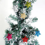 elvesmall Gold Glitter Star Ornaments Christmas Tree Hanging Pendant 2024 Christmas Decorations for Home Navidad New Year Party DIY Gift