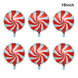 elvesmall Christmas Candy Cane Foil Balloons Xmas Red Green Sweet Candies Balloon Christmas Gift Box Ballon Birthday Party Home Decoration