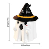 elvesmall Halloween Ghost Cup Fun and Unique Ghost Desgn Gifts for Family Friends Ceramic Mug with Lid