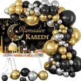 elvesmall  73/108pcs Eid Mubarak Backdrops Balloon Set Ramadan Kareem Decoration Background Garland Muslim Islamic Festival Party Deco