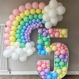 elvesmall 137pcs Bohemian Rainbow Balloon Garland Arch Kit Macaron Pastel Balloon Wedding Birthday Party Decorations Kids Girl Baby Shower