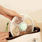 elvesmall Rotating Snack Container Portable with Lid Moisture-proof Storage Boxes Leak Proof Kids Snack Spinner Snack