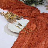 elvesmall 4PCS Crepe Gauze Table Runner Wedding Baby Bride Gift Holiday Party Decoration Table Path Table Cloth Boho Home Decor Mariage