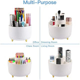 elvesmall Office desk storage box, pen holder, painting brush, makeup storage box, 360 ° rotating office, school multifunctional storage
