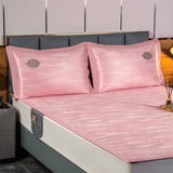 elvesmall 800D Carbon Light Fibres Summer Cool Bed Sheet Set Luxury Jacquard Cooling Summer Mat and Pillowcase Breathable Cooler Mat Bed