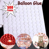 elvesmall  500 Points/set Balloons Attachment Glue Birthday Party Wedding DIY Decor Dot Attachment Balloon Stickers