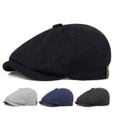 elvesmall Fashion Cotton beret fashion old hat high quality four-color casual hats autumn and winter warm cap cold caps Newsboy