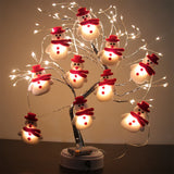 elvesmall Snowman Christmas LED Garland String Light Merry Christmas Decorations For Home  Cristmas Tree Ornament Xmas Navidad Gifts