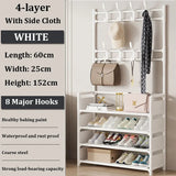 elvesmall Floor Shoe and Hat Rack Strong Load-bearing Clothes Hat Coats Shoes  Living Room Organizer Bedroom Hanger Cabinet Storage Rack