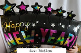 elvesmall 2025 Happy New Year Balloons Banner Rose Gold Number Letter Aluminum Foil Balloon Christmas New Year Eve Party Decor Balls Suppl