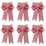 elvesmall 6 Pieces Christmas Bows Holiday Christmas Wreaths Bows Xmas Tree Decoration Bowties DIY Gift Wrapping for Home Party Decor