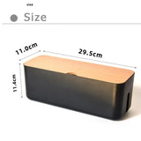 elvesmall Cable Storage Box Power Strip Wire Case Anti Dust Charger Socket Organizer Network Line Storage Bin Charger Wire Management