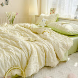 elvesmall  Summer Quilt Comforter Quilt Seersucker  Household Machine Washable Suitable Cool and Refreshing  Blanket