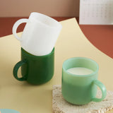 elvesmall  -  Jade Glass Cup Retro Green Glass High Borosilicate Glass Heat resistant Tea Cups Glass Coffee Mug Drinkware Dinking milk water
