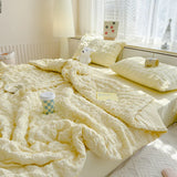 elvesmall  Summer Quilt Cool Comforter Quilt Seersucker  Soft Household Machine Washable Suitable Cool and Refreshing이불  Blanket