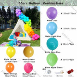 elvesmall 7Ft-23Ft Matte Red Yellow Green Rainbow Color Balloons Garland Arch Kit Kid Birthday Party Baby Shower Decoration Purple Ballon