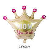 elvesmall  Mother's Day Decorations Balloons I Love You Mom Happy Mother's Day Aluminum Film Balloons Mothers Gifts