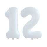 elvesmall 2pcs 30/40inch Giant White Number Balloon 16 18 25 30 40 50 Foil Balloons Birthday Wedding Baby Shower Decoration Figures Globos