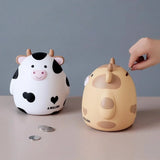 elvesmall New Cute Cartoon Image of Calf Resin Ornaments Children's Pet Money Box Home Decoration Children's Gifts Coin Bank