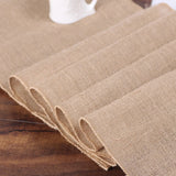 elvesmall  Natural Burlap Table Runner,Jute Vintage Farmhouse Tabletop Boho Decor for Wedding, Parties BBQ Everyday Holidays Decoration