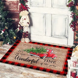elvesmall Christmas Decoration Floor Mat Entrance Door Bedroom Bath Toilet Anti Slip Mat Carpet 2024 Merry Christmas Navidad New Year Gift