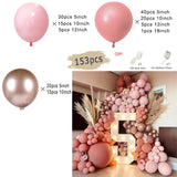 elvesmall Boho Dusty Retro Pink Balloons Garland Arch Kit Bride Wedding Birthday Party Decoration Girls Baby Shower Rose Gold Ballon Chain