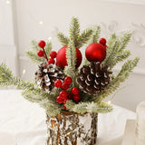 elvesmall 25cm Flocking PE Simulation Christmas Pine Cone Tree Decoration High-quality Home Window Desktop Ornaments Mini Christmas Tree