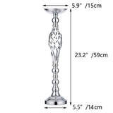 elvesmall  Gold/Silver Wedding Candle Holders Decor Table Centerpiece Pillar Flower Vase Rack Stand Road Lead Floral Bouquet Party Supplies