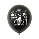 elvesmall 15pcs Halloween Balloon Orange Black Latex Confetti Balloons Halloween Party Decor Supplies Shop Bar Halloween Decoration Balls