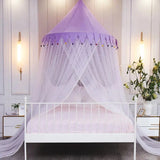 elvesmall Princess Style Dome Mosquito Net Girl's bedroom Cellular Network Single Double Bed Mosquito Net Large Space Mosquito Net