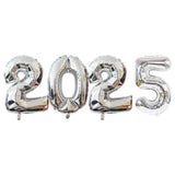 elvesmall 1set Linking Gold Silver 2025 Balloons Aluminum Foil Balloons For New Year Festival Party Anniversary Party Wedding Party Decora