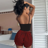 elvesmall  Sexy Women's Sleepwear Home Pajama Sets Summer Loungewear Sleeveless Tops+Shorts 2 Pieces Night Wears Women Pijama Home Clothes