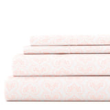 elvesmall  Pink Classic in  Pattern 4 Piece Bed Sheet Set, California King,  Bedding  Comforter  s   Luxury