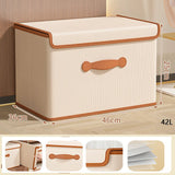 elvesmall Clothes Toy Storage Box Folding Dustproof Organizer Bedroom Shelf Safe Odorless Organizers of Cabinets Drawers for Bedding Quilt