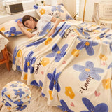 elvesmall Girls Cartoon Strawberry Flannel Blanket Warm Bedspread Sheet Fuzzy Soft Fleece Plush Blankets For Bed Sofa Nap Shawl Blankets
