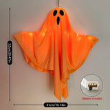 elvesmall Halloween Party LED Glow Ghost Home Indoor Outdoor Decoration Supplies 2024 Haunted House Bar Hanging Horror Props with Lights