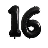 elvesmall 2pcs 40inch Huge Black Number Foil Balloons Birthday Party Decorations Adult Kids 10 11 12 15 20 25 30 45 50 60 Year Old Supplie