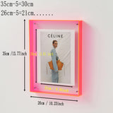 elvesmall Transparent Acrylic Photo Frame Posters Painting Wall Hanging Display Stand Kids Art Frames Picture Storage Frames Home Decor