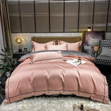 elvesmall Egyptian Cotton Bedding Set Embroidery Duvet Cover Set Quilt Cover Fitted/Flat Sheet Pillowcase Luxury Home Textiles Bedspreads