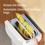 elvesmall  Wall Mounted Cabinet Trash Can with Lid Basket Storage Bucket Household Organization Rack Modern Home Bathroom Kitchen Trash Can