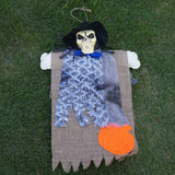 elvesmall  Halloween Decoration Hanging Flag Pumpkin Ghost Skull Horror Flag Banner For Home Door Festival Party Ornaments