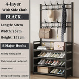 elvesmall Floor Shoe and Hat Rack Strong Load-bearing Clothes Hat Coats Shoes  Living Room Organizer Bedroom Hanger Cabinet Storage Rack