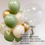 elvesmall 40inch Olive Green 0-9 Number Digital Helium Balloons Kids Adult 18 30 60th Birthday Party Decor Wedding Hawaiian Party Supplies