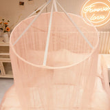 elvesmall New Domed Mosquito Net Pink Girl Canopy over the Bed Foldable Mosquito Net Door Baby Crib Anti-mosquito