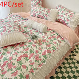 elvesmall  Korean Princess Style Summer Bedding Set Simple Quilt Set
