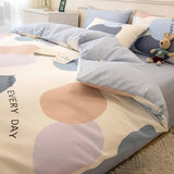 elvesmall  Simple Bed Sheets Set Four Seasons Universal Men's Bed Four Sets Pure Cotton Three Comforter Sets Bed Cover Full Set